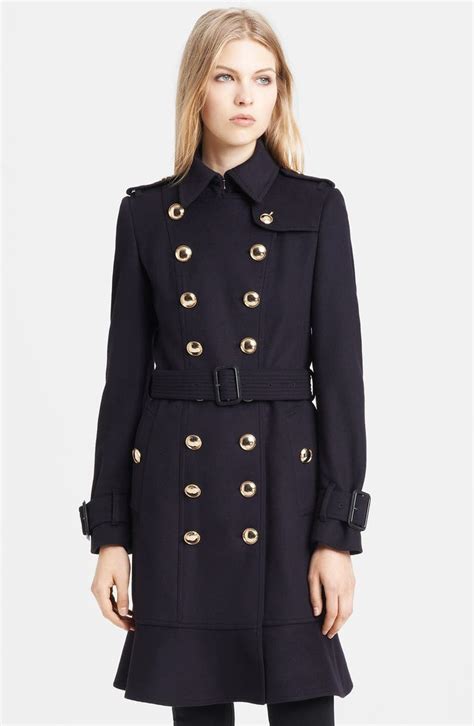 burberry london belted wool coat|burberry trench coat women.